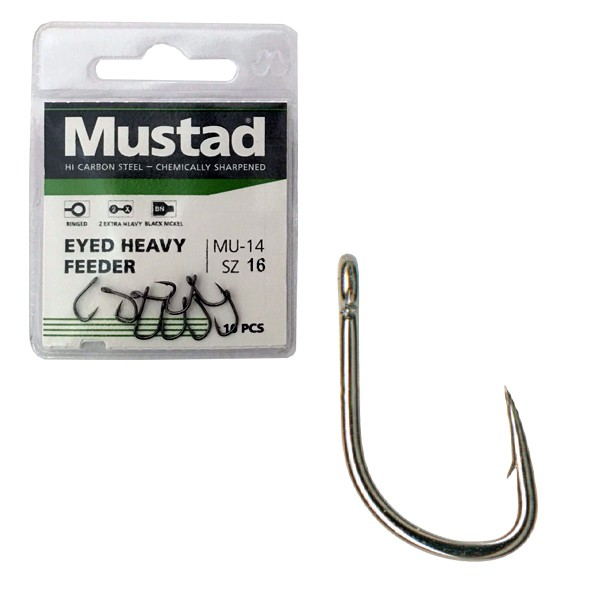 MUSTAD MU14-60333NP-BN EYED HEAVY FEEDER size:10